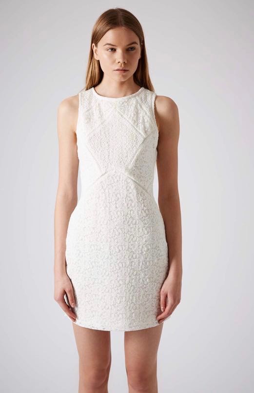 Topshop white lace dress on sale