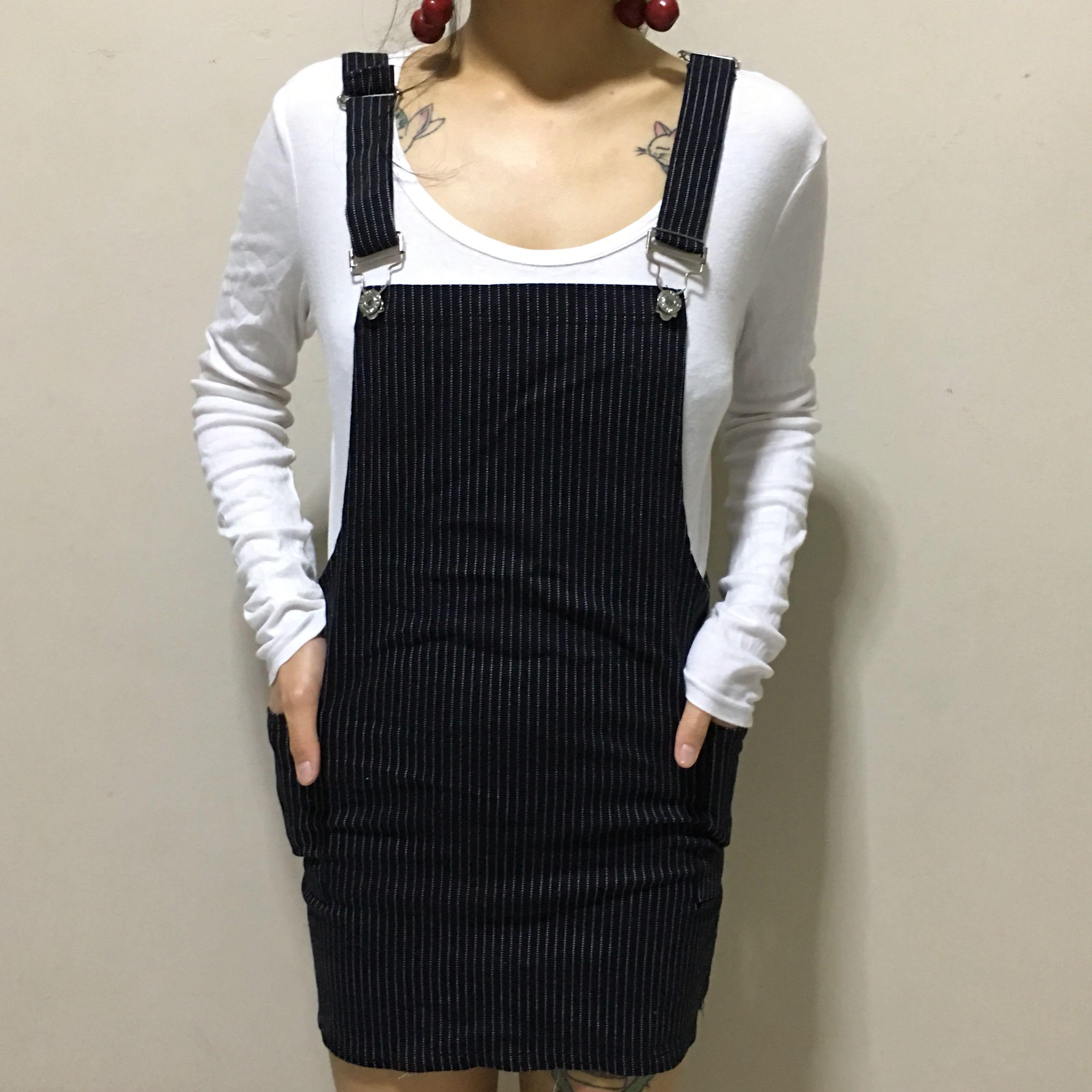pinstripe pinafore