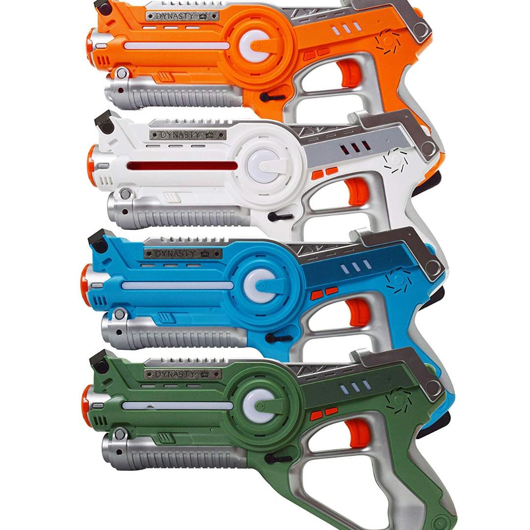 Dynasty toys laser tag set toys and carrying case for kids multiplayer 4 pack store