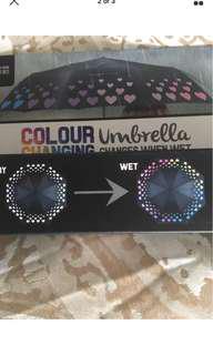 Brand new colour changing umbrella