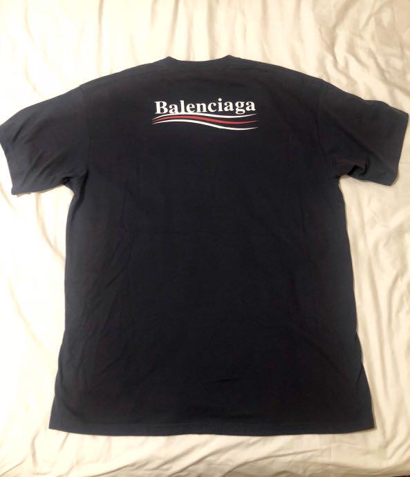 Balenciaga Navy Blue T Shirt M Men S Fashion Clothes Tops On Carousell