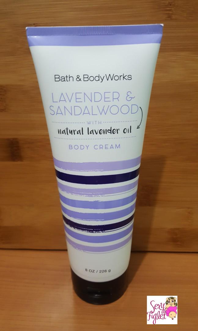 Bath Body Works Lavender And Sandalwood Body Cream On