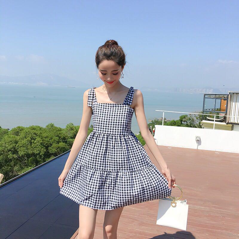 square neck babydoll dress