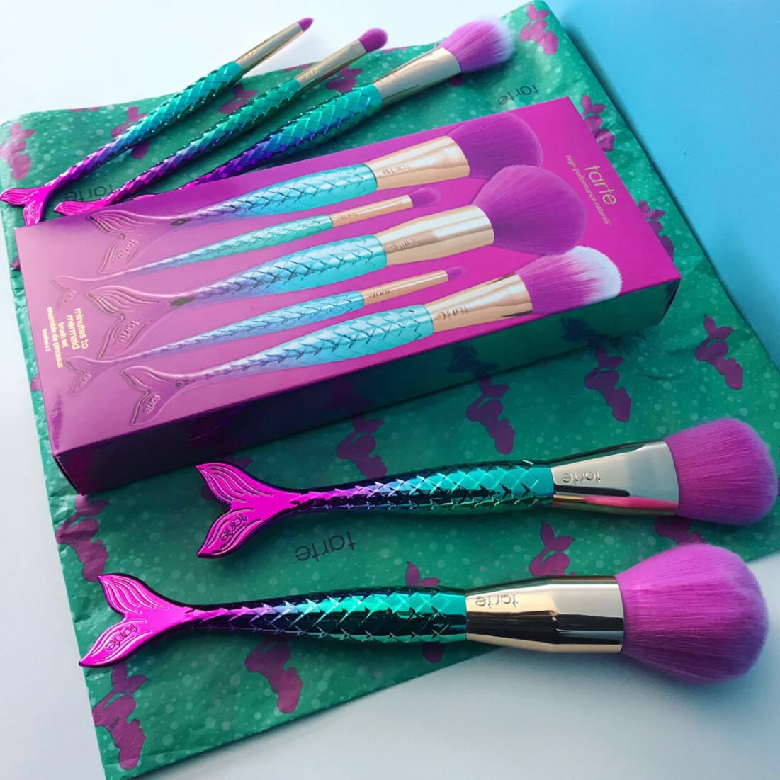 Bnib Tarte Minutes To Mermaid Brush Set Health Beauty Makeup On
