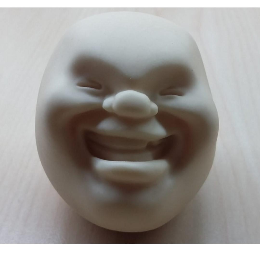 Stress ball on shop head