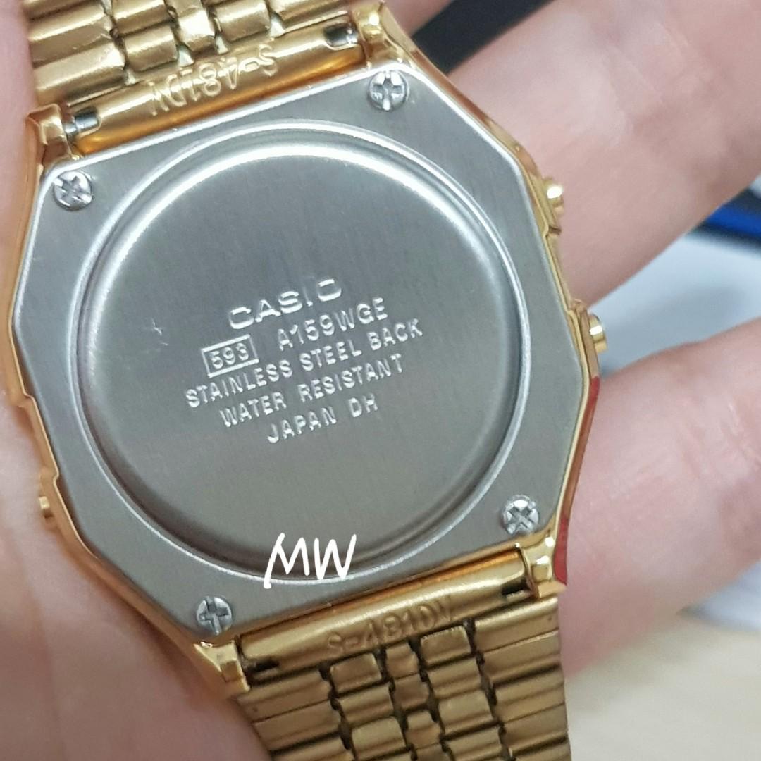 Casio A159 Japan series natural diamonds unisex watch ...
