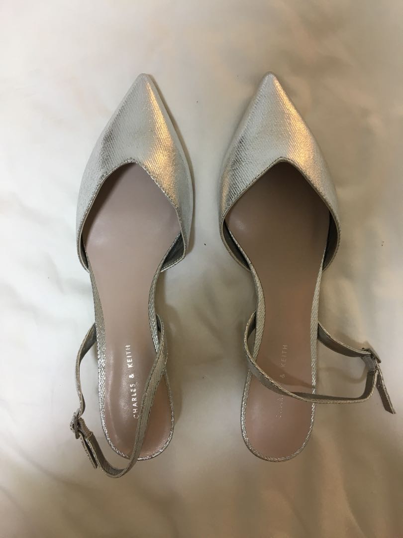 silver shoes