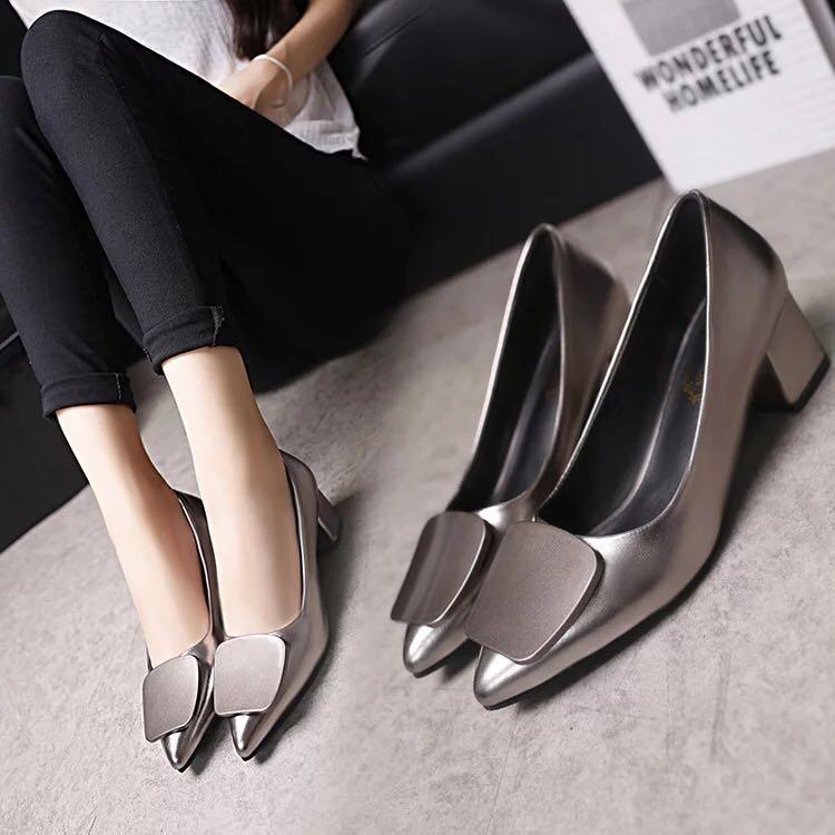 gunmetal grey heels