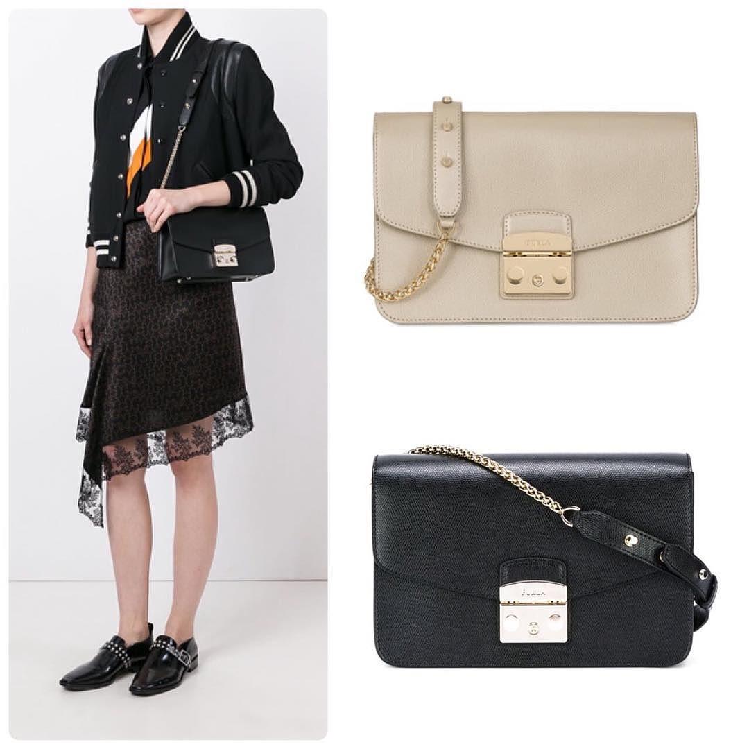 Furla metropolis shoulder bag onyx top