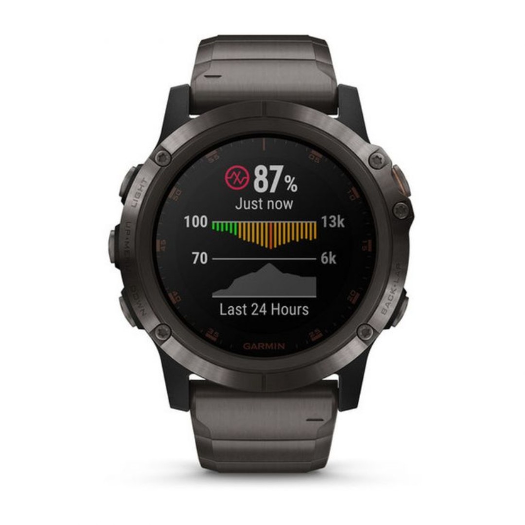 Garmin Gm 010 01989 67 Fenix 5x Plus Sapphire Carbon Titanium W Dlc Titanium Band Electronics Others On Carousell