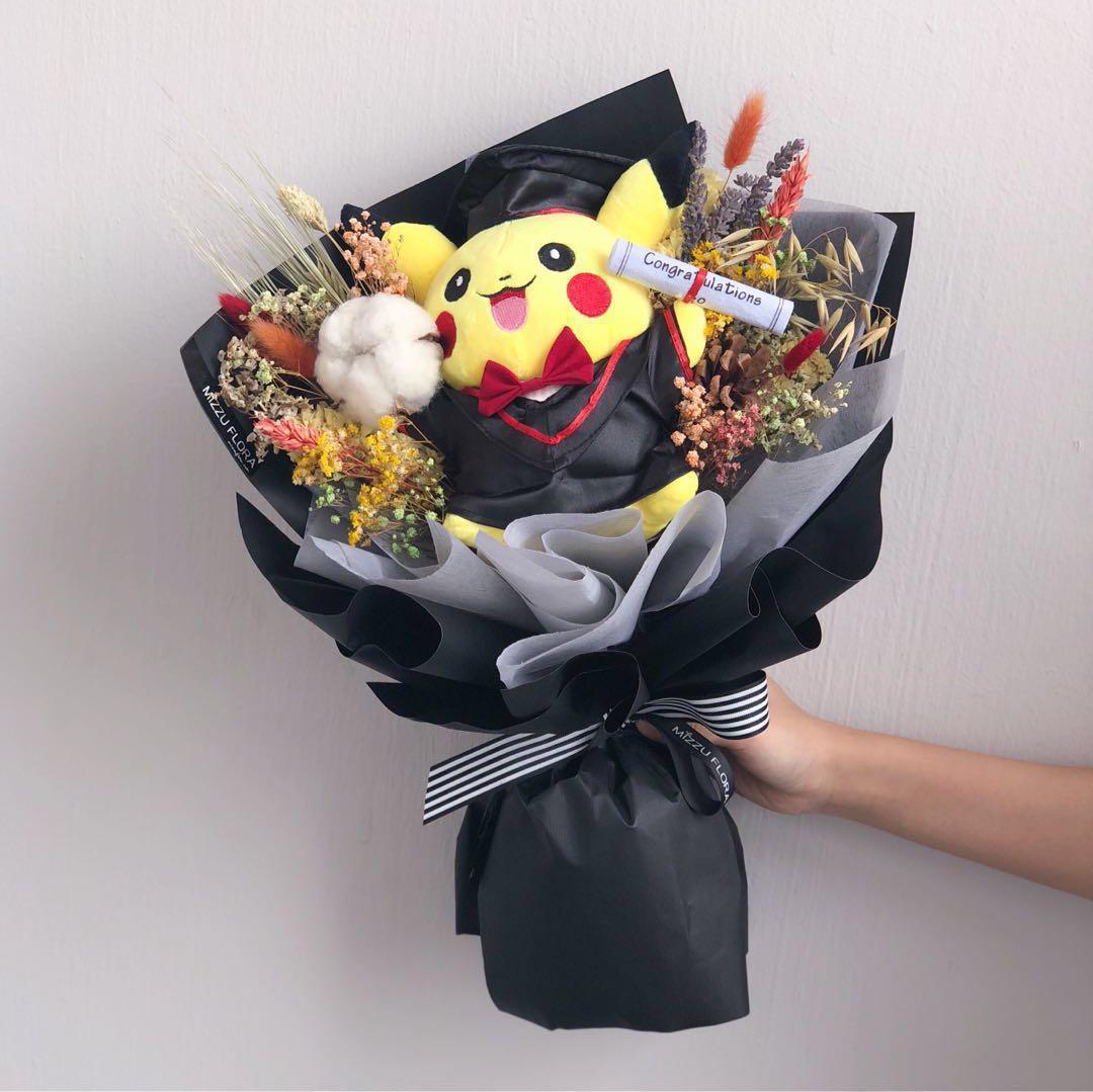 Graduation Flower | Toy Bouquet | Totora Flower | Pikachu, Hobbies ...
