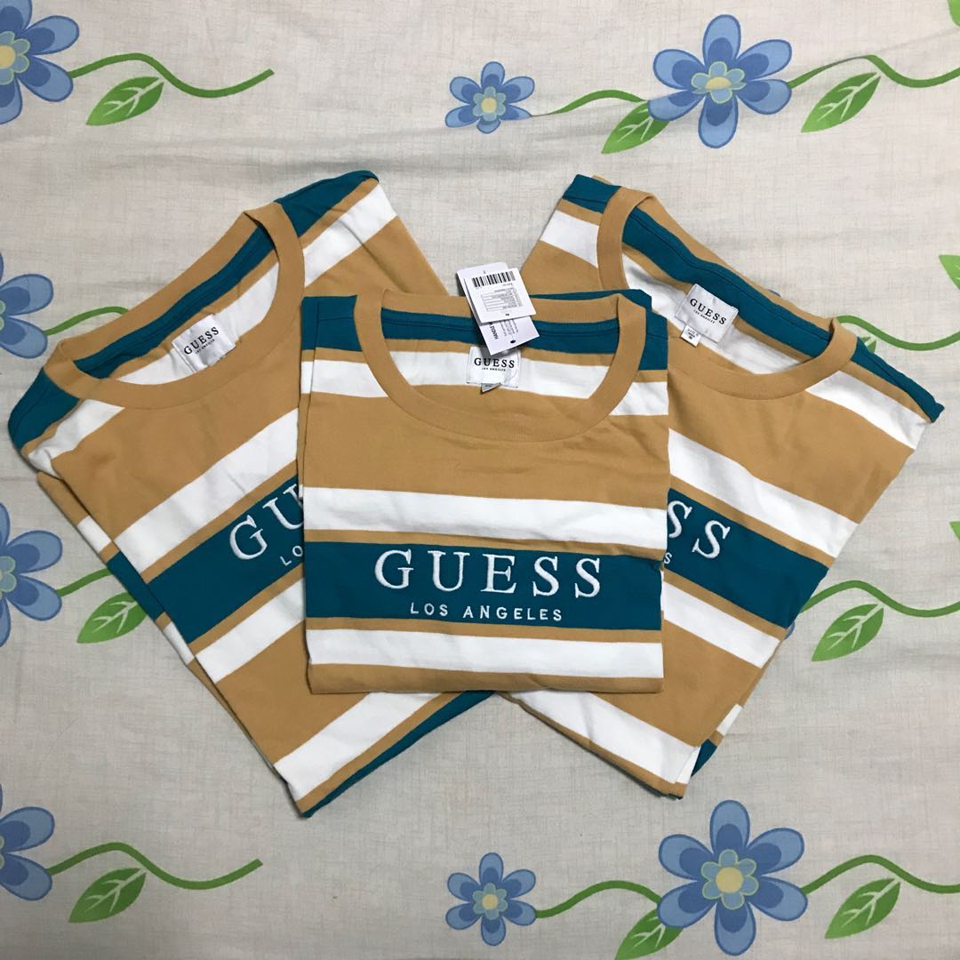 guess peer striped tee
