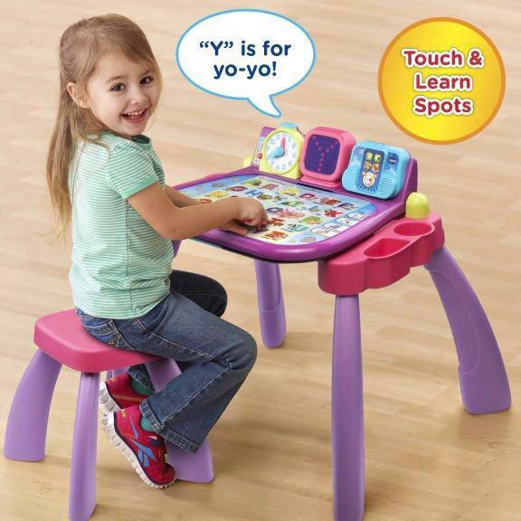 vtech touch & learn activity table pink
