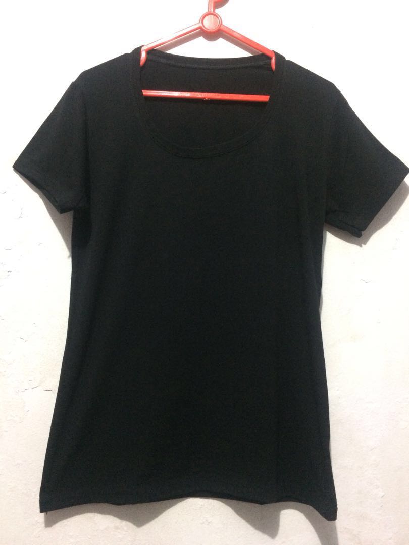 Kaos Oblong Hitam Polos Womens Fashion Womens Clothes Tops On