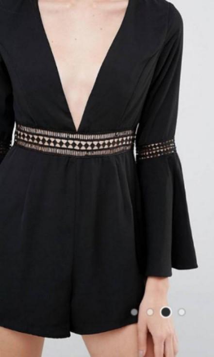 Love And Other Things Bell Sleeve Playsuit Women S Fashion