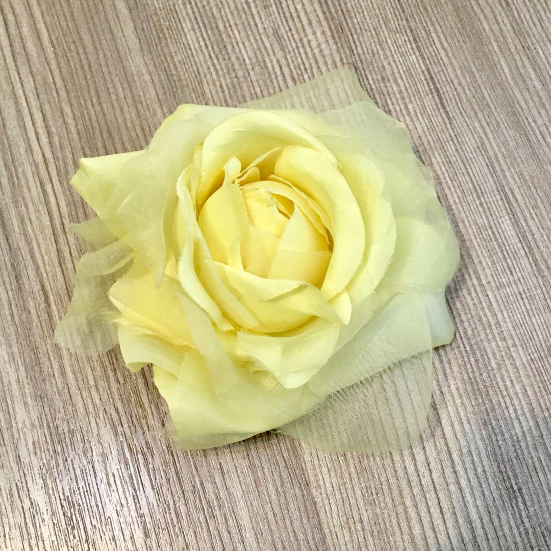 yellow rose hair accessories