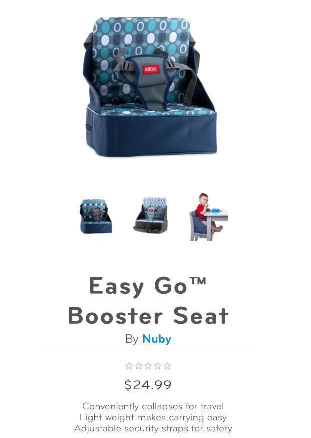 nuby easy go booster seat