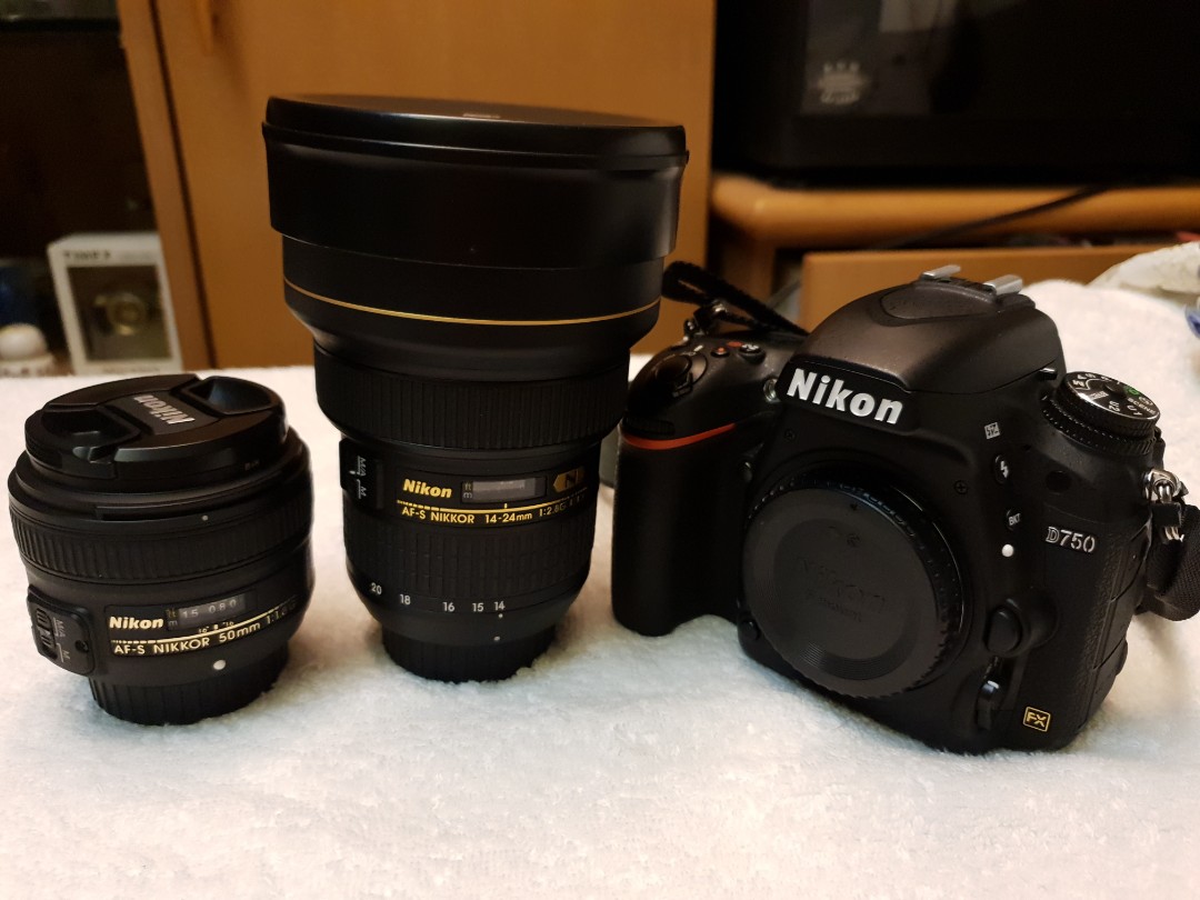 Nikon D750, 14-24, 50 mm, Photography, Cameras on Carousell