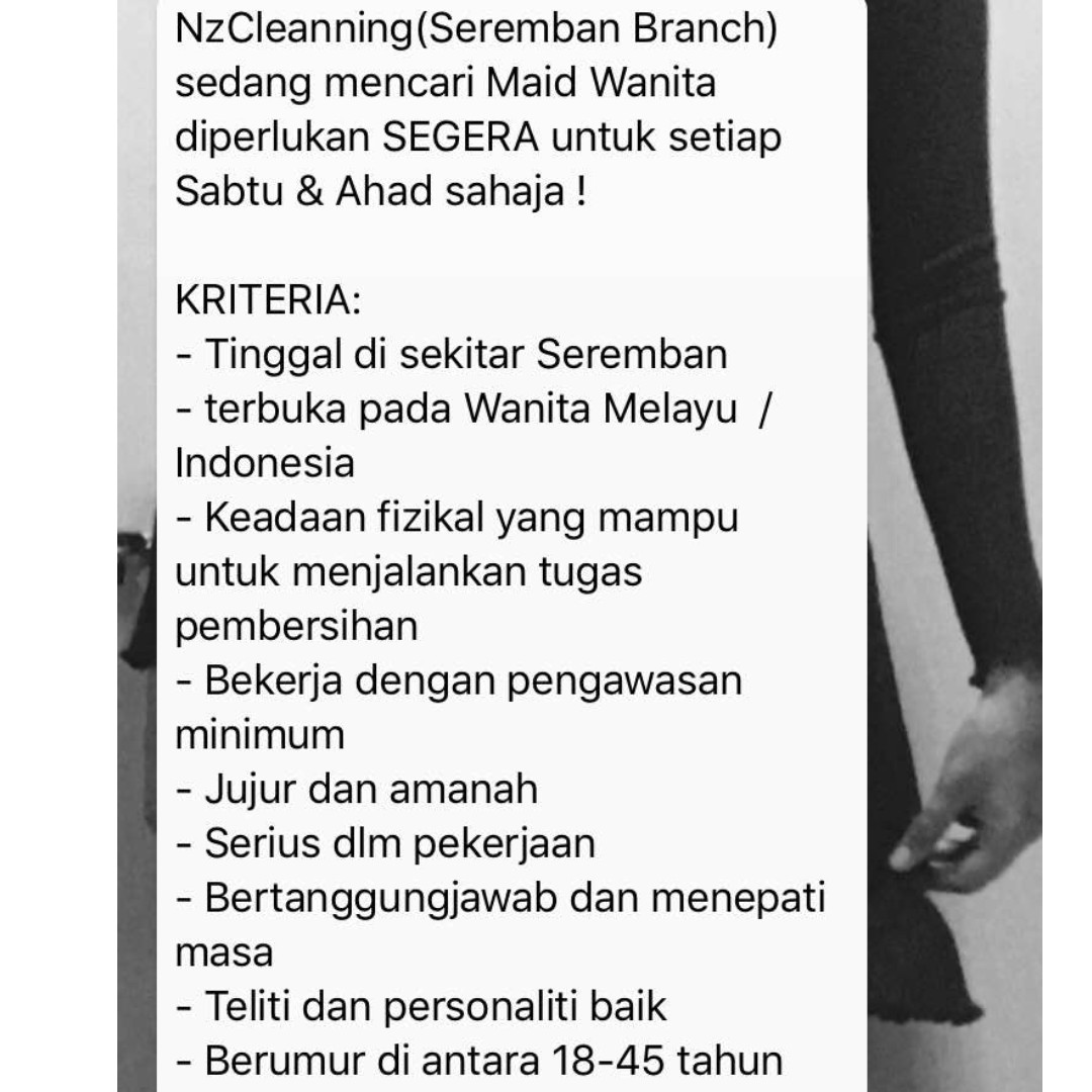 Part Time Maid Jobs Part Time Cleaning Housekeeping On Carousell