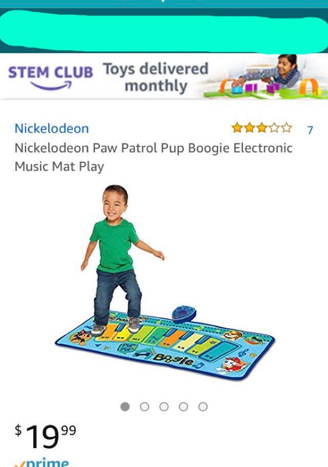 Paw Patrol Pup Pup Boogie dance mat Babies Kids Infant