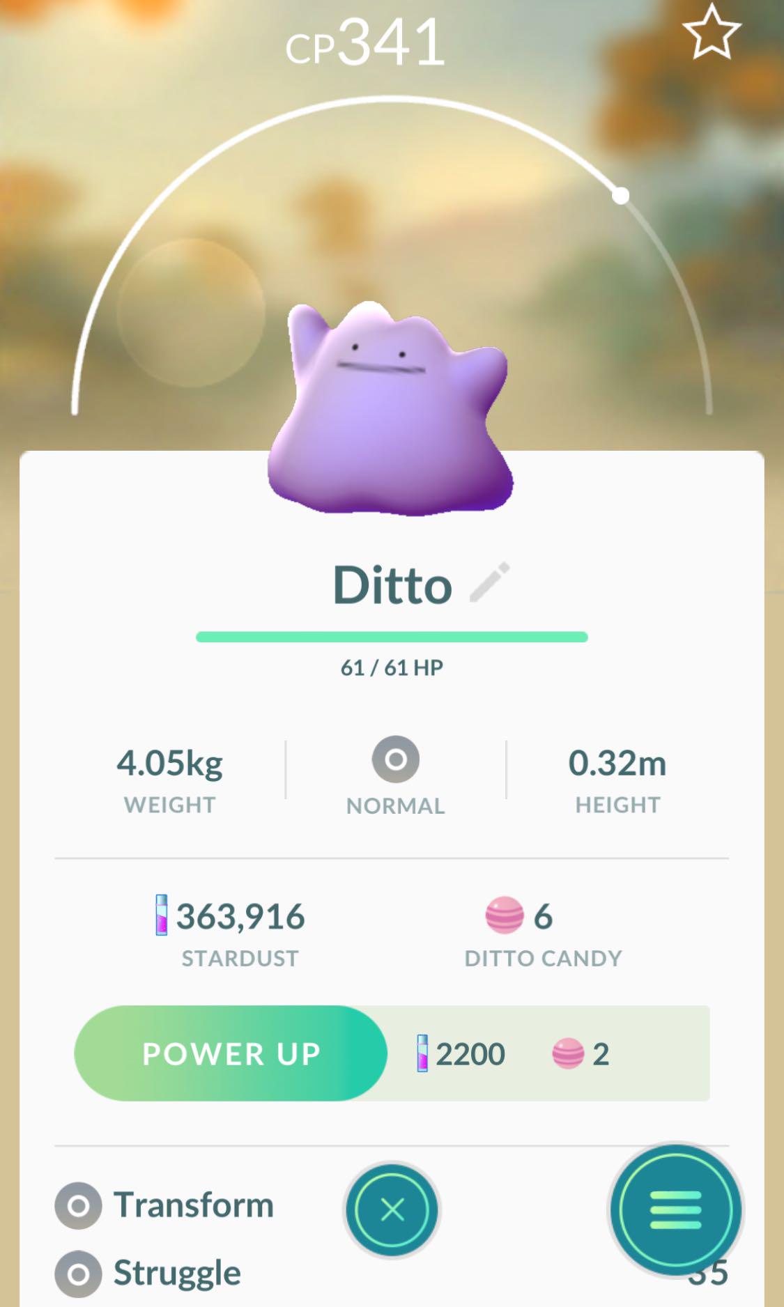 Pokemon Go Ditto Spinda Toys Games Video Gaming Others On Carousell - dittos code on roblox