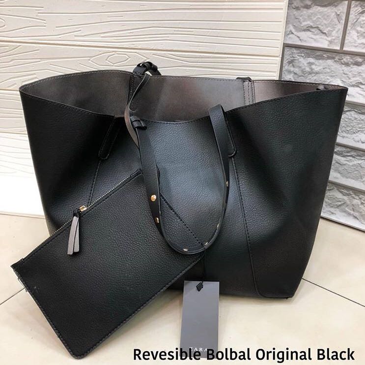 Zara reversible tote bag cheap