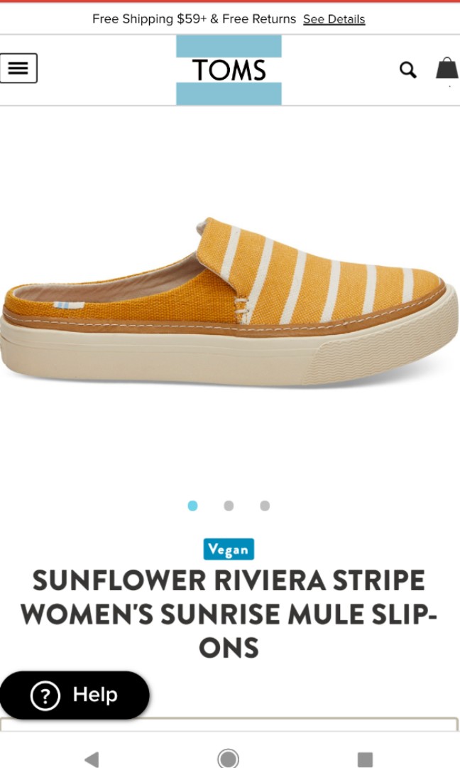 TOMS Sunflower Riviera Stripe Women's 