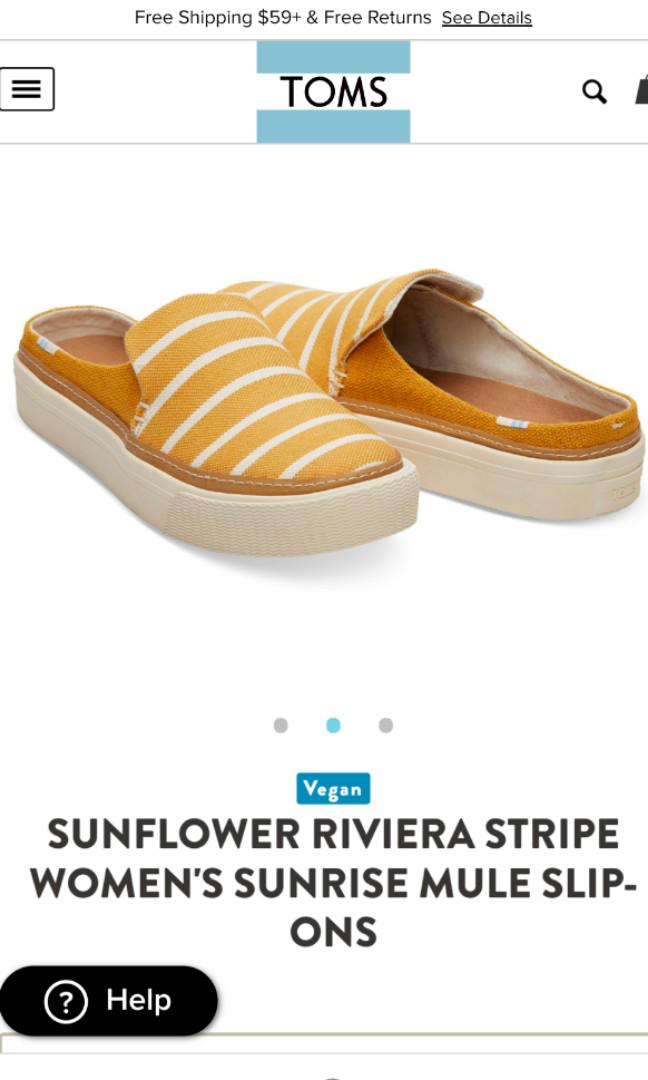 Navy riviera stripe women's sunrise mule slip ons new arrivals