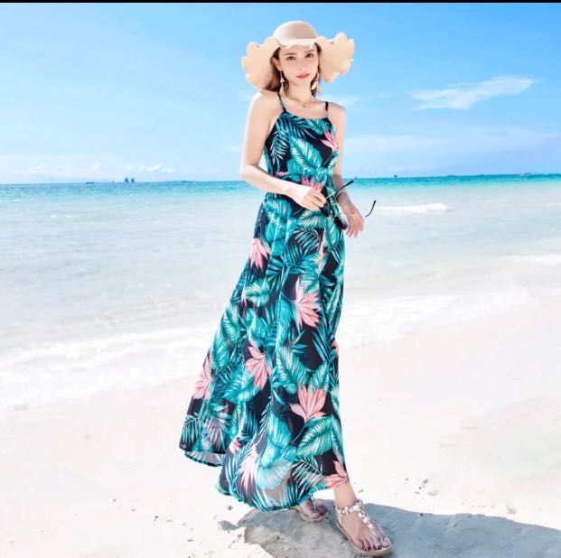 Tropical summer dresses clearance