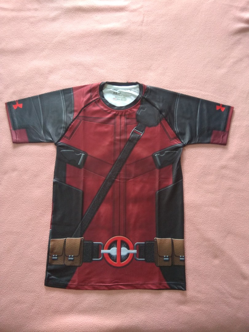 Under Armour Deadpool, Men's Fashion, Tops & Sets, Tshirts Polo Shirts on Carousell