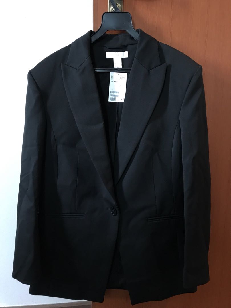 H&m women's black blazer online