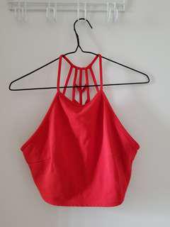 F21 Red Crop Top