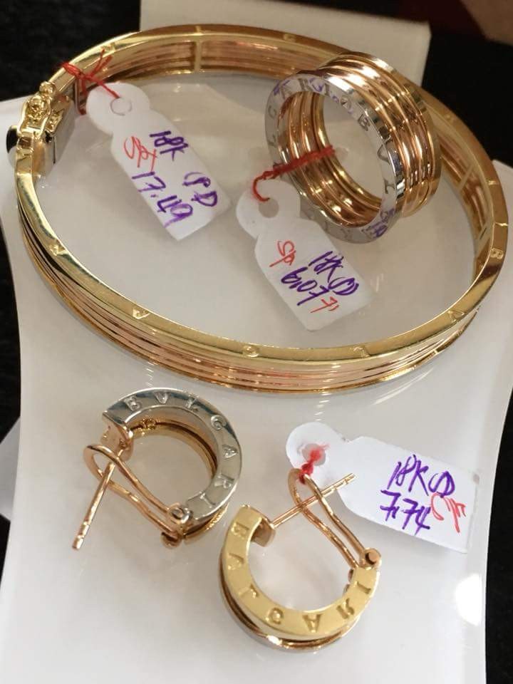 bvlgari set jewelry gold