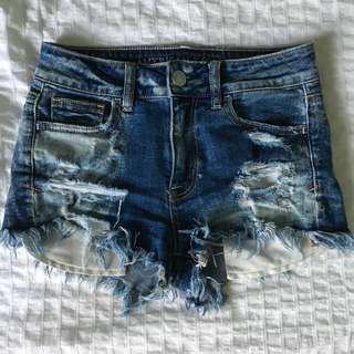 American Eagle Ripped High Waisted Shorts