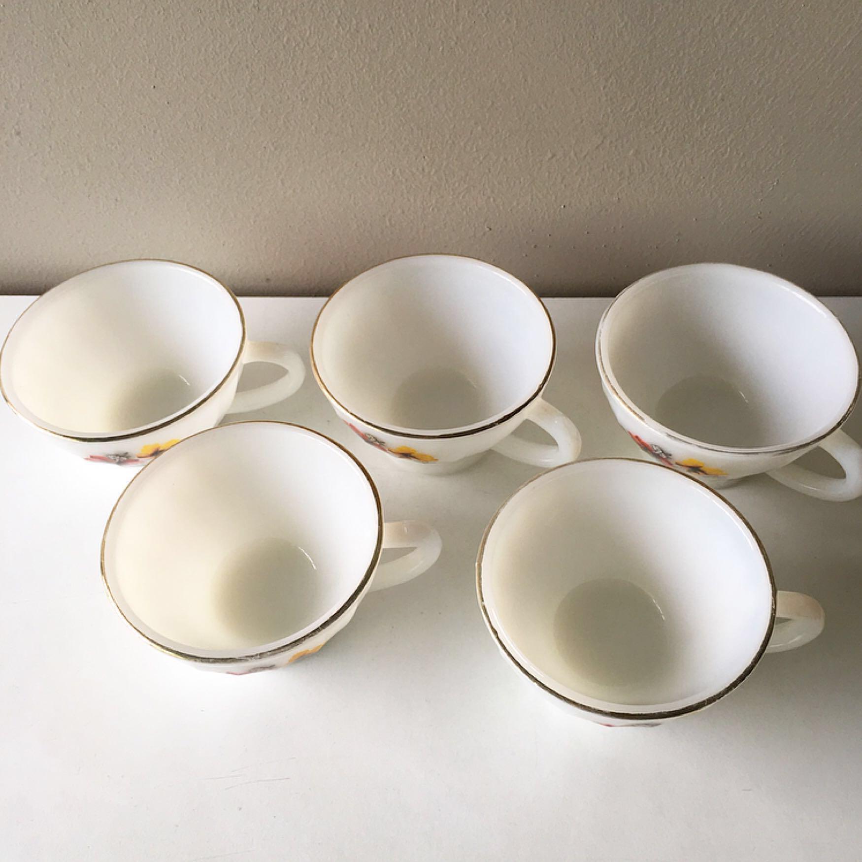 5pc Vintage Chang Hee Milk Glass Cups Home Appliances Kitchenware On Carousell
