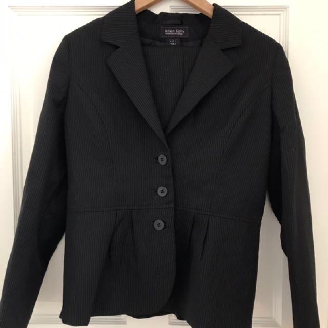 Allen Solly Women Pinstriped Jacket And Trousers Women s Fashion