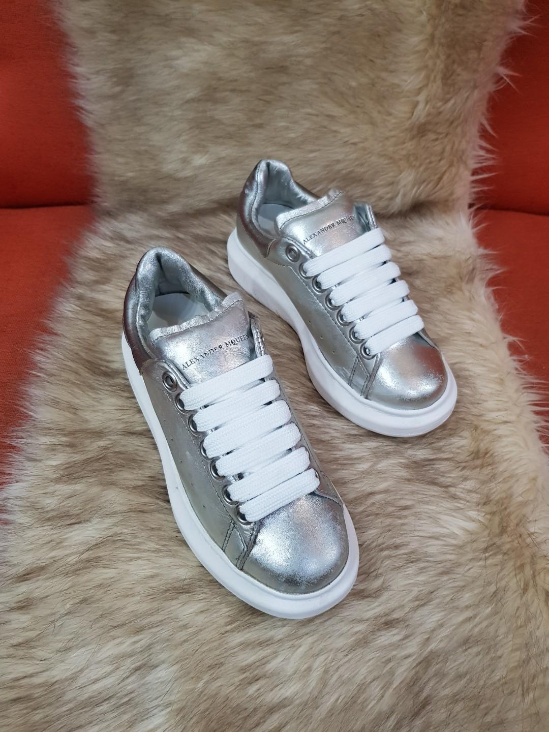 ladies silver sneakers