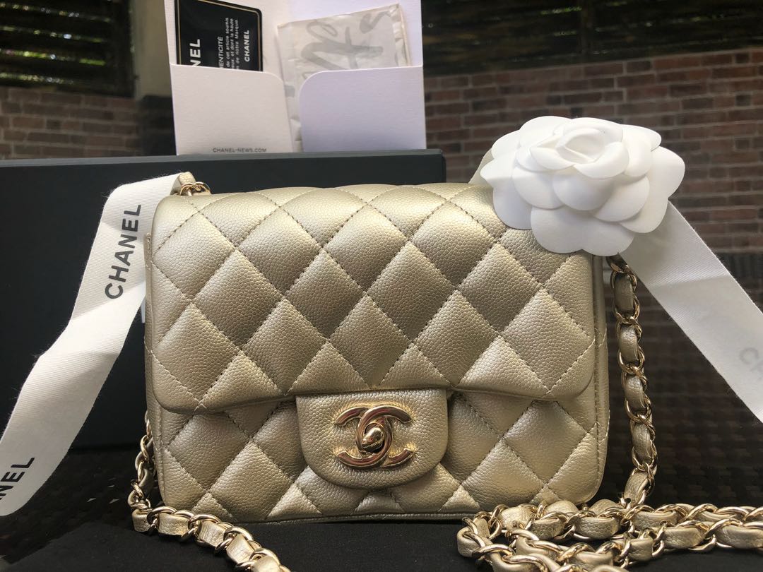 Chanel mini square caviar cheap