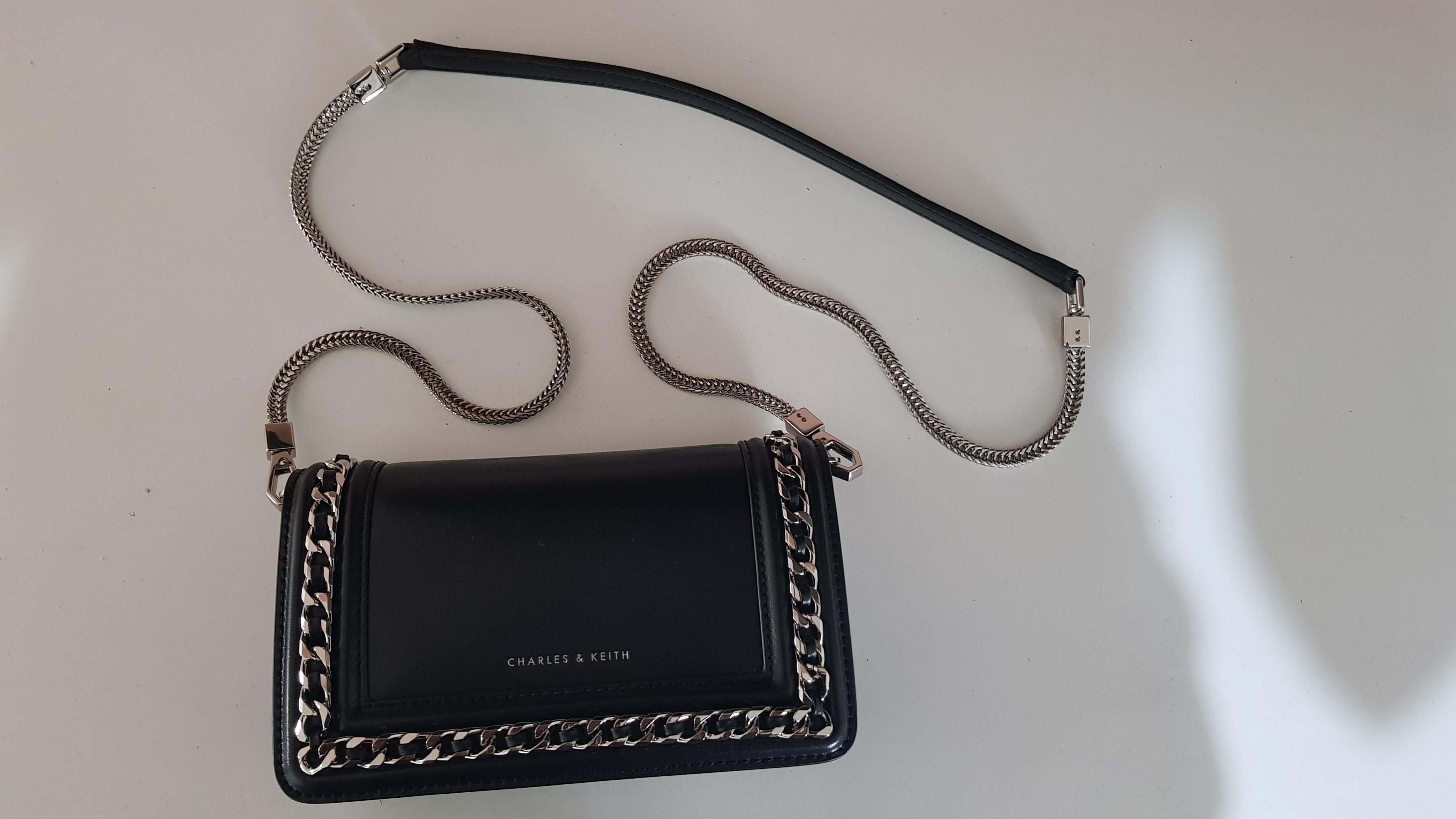 charles and keith sling bag black