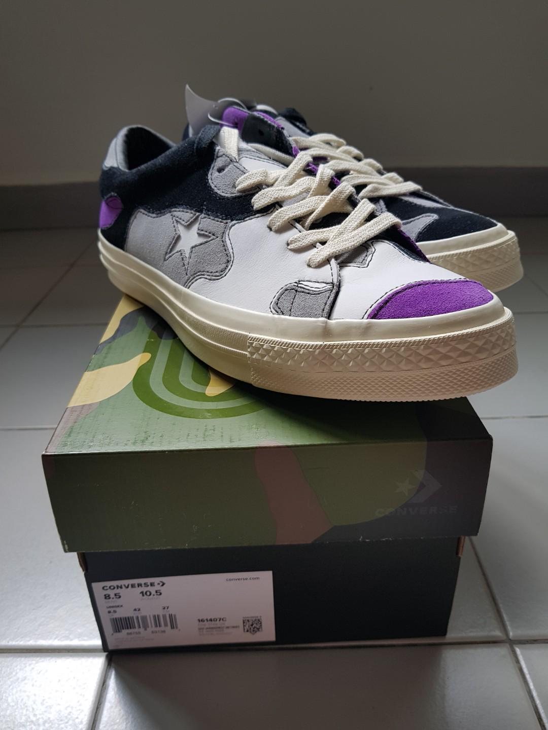 Purple camo store converse