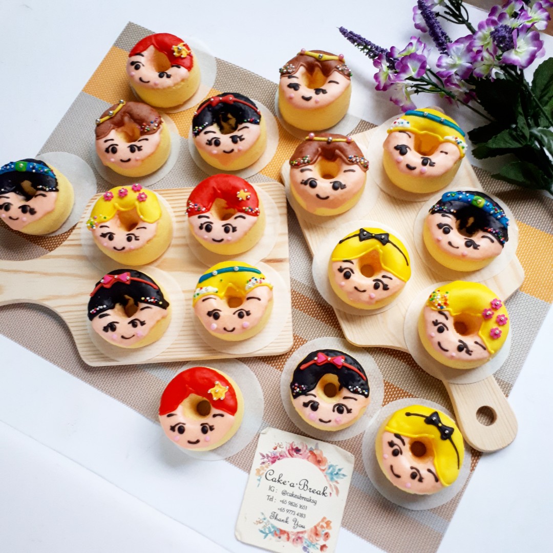Customised Disney Princess sponge donuts, Food & Drinks, Baked Goods on
