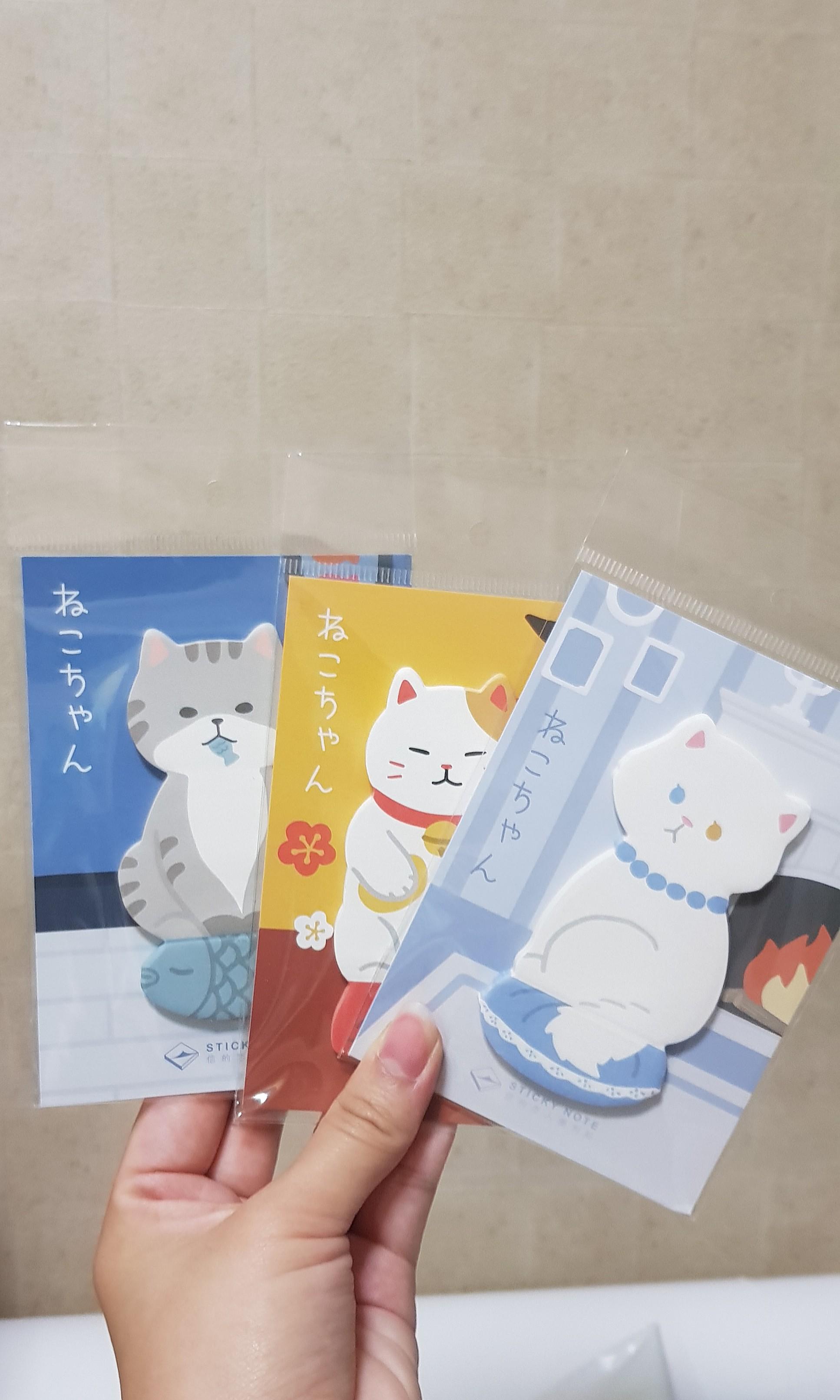 Cute Cat Post It Notes Sticky Pad Books Stationery Stationery