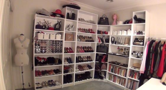 Diy Adjustable Walk In Wardrobe White Ikea Billy Bookshelves