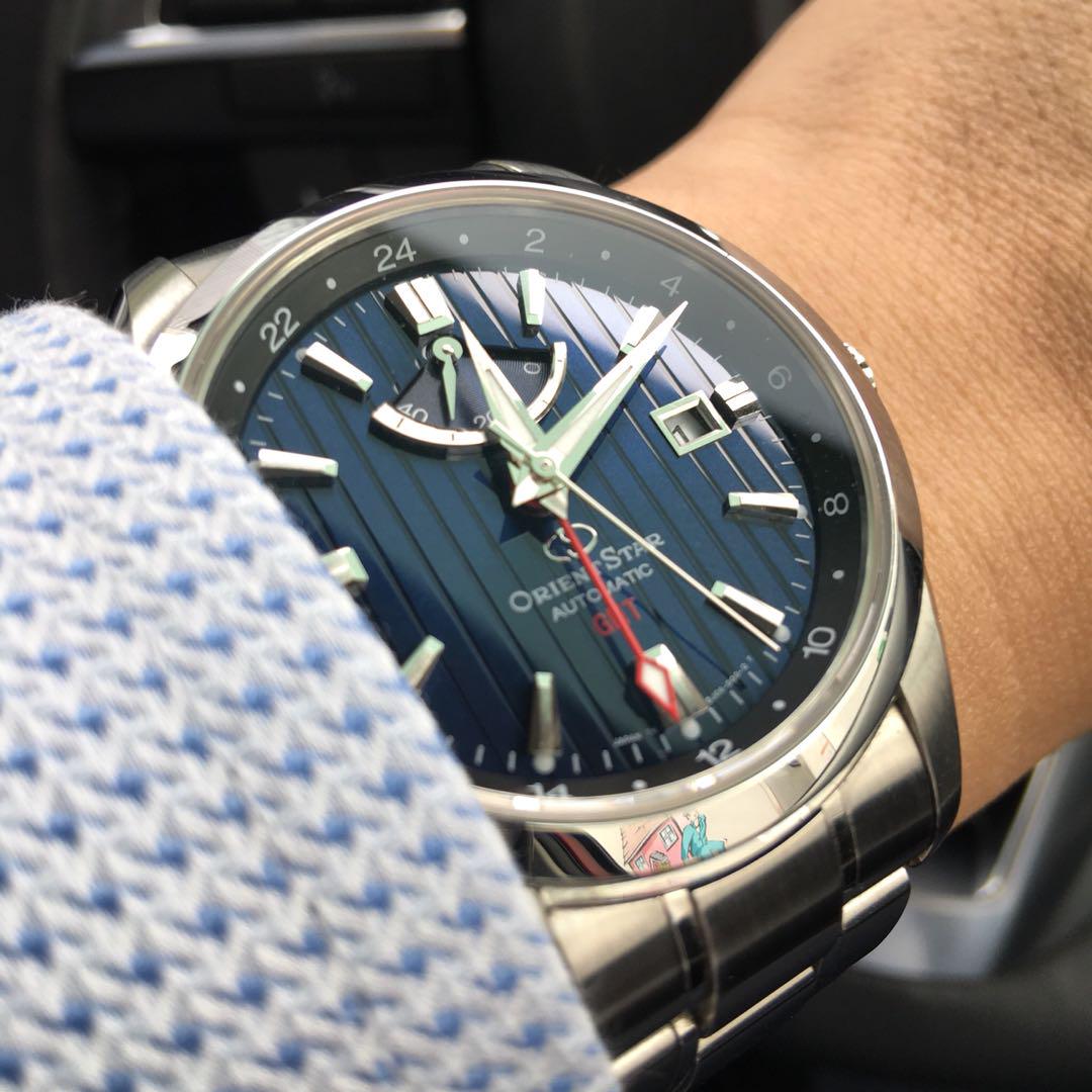 orient star gmt blue