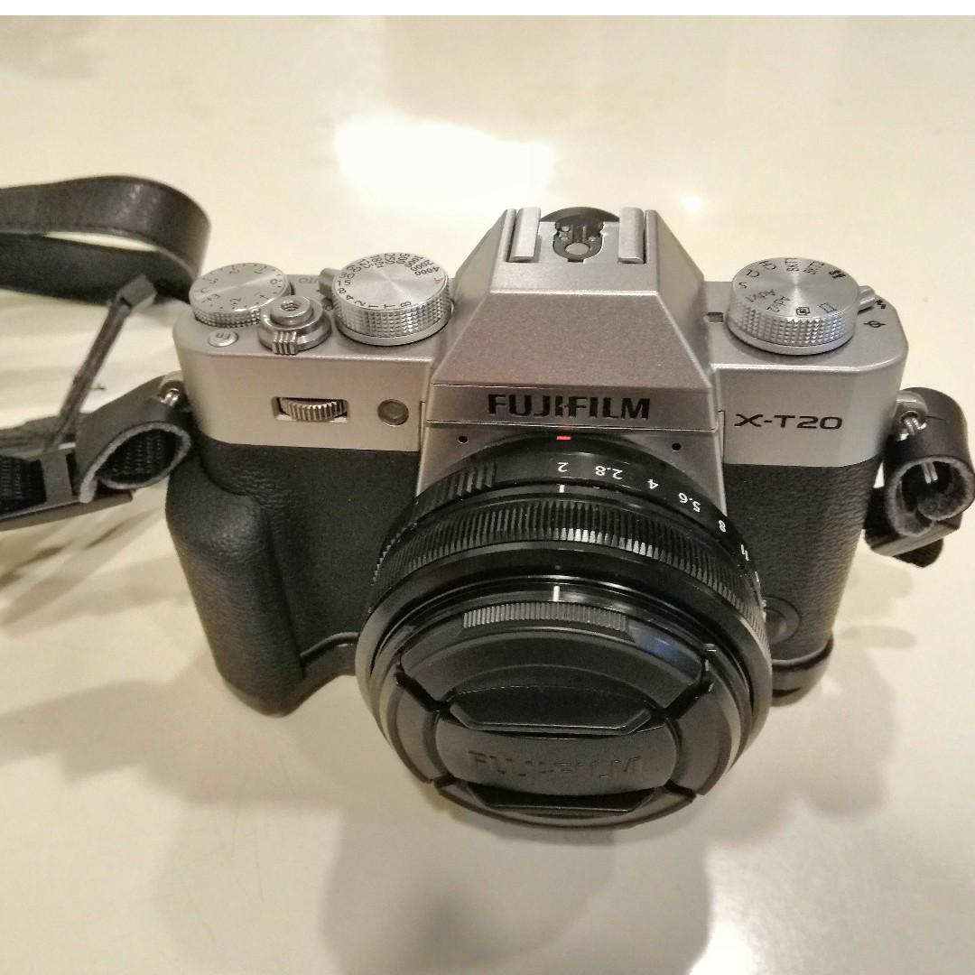 Fujifilm Xt20 Silver Xf 18mm F2r Lens Photography Cameras