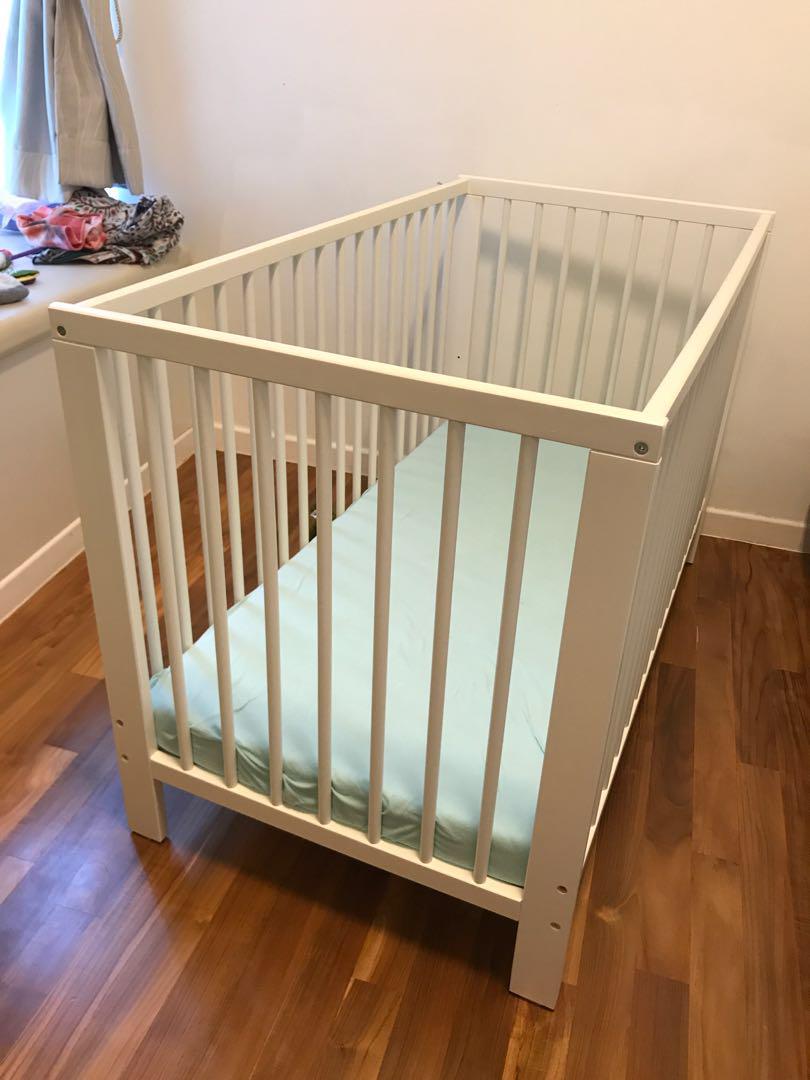 Ikea Gulliver Baby Cot Crib Convertible To Toddler Bed Babies