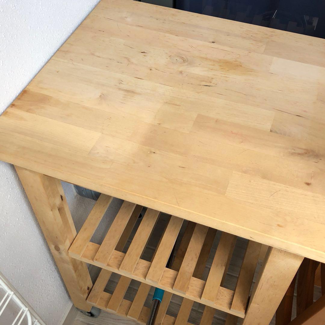 IKEA Solid Wood Kitchen Trolley BEKVAM, Furniture & Home Living