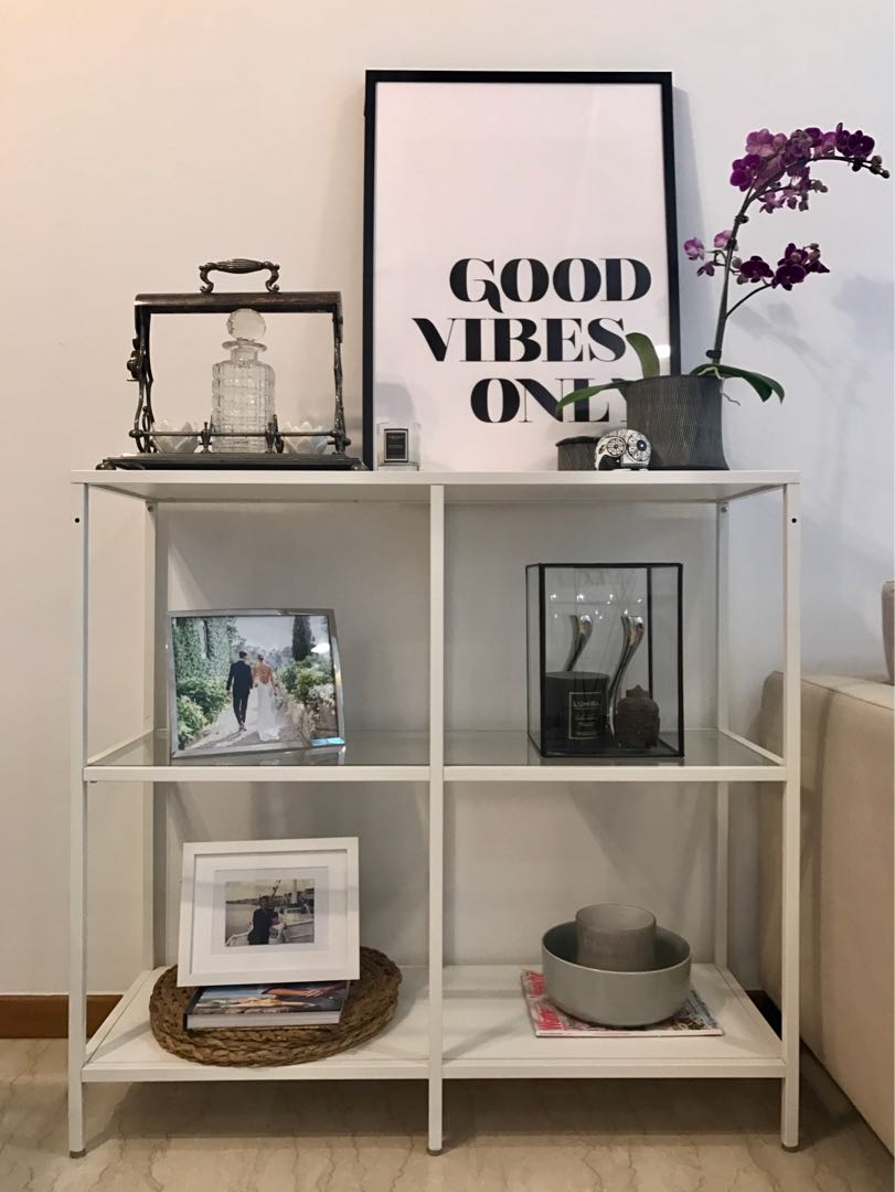 Vittsjo Black Brown Glass Shelving Unit Width 100 Cm Ikea