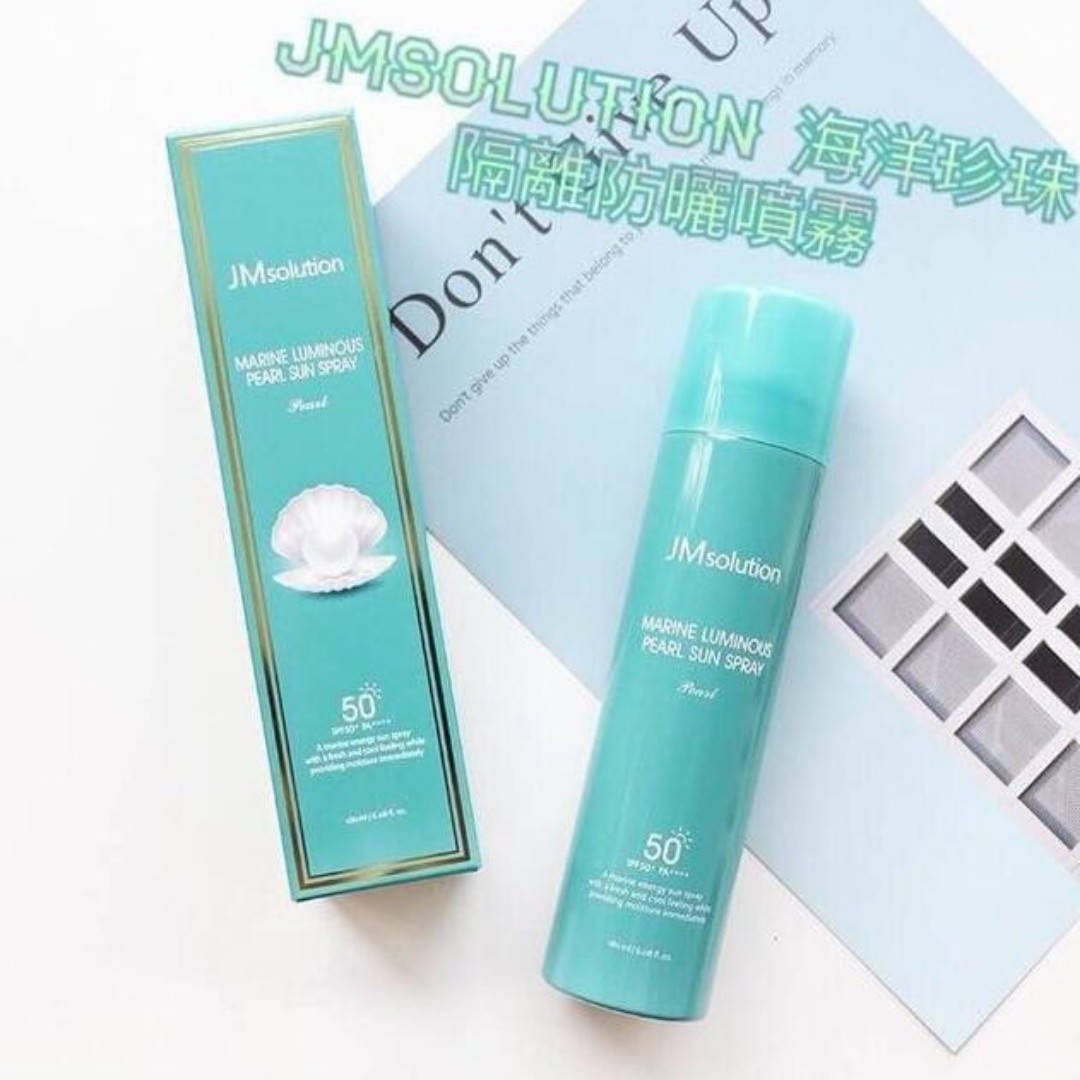 JM Solution Marine Luminous Pearl Sun Spray SPF50+ PA++++ 180ml, Beauty ...