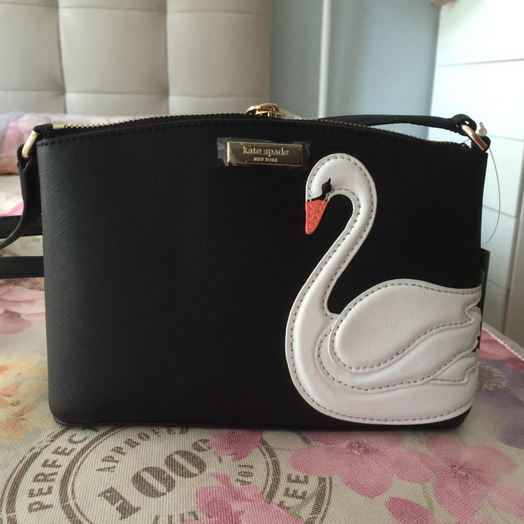 Kate Spade Swan Around Millie Crossbody Bag Black Swan Multi # WKRU4631,  Women's Fashion, Bags & Wallets, Cross-body Bags on Carousell